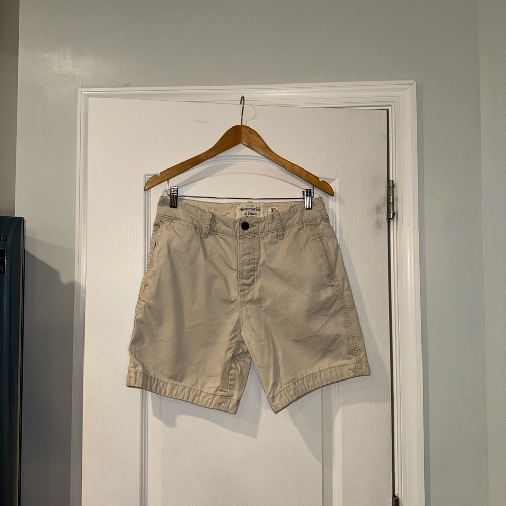 Abercrombie & Fitch Tan Flat Front Shorts